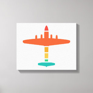 retro airplane canvas print