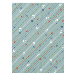 Retro Airplane Pattern Cloth Tablecloth
