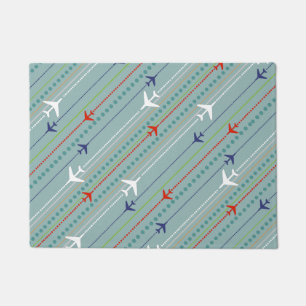 Retro Airplane Pattern Door Mat