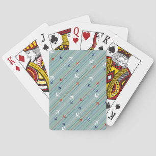 Retro Airplane Pattern Playing Cards