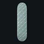 Retro Airplane Pattern Skateboard<br><div class="desc">Fasten your seatbelt. This Retro Airplane Pattern Skateboard is ready for takeoff. The design features lines of red, royal blue, and white, mid century modern airplanes flying across a steel blue background. Thin stripes of orange, lime green and gray, as well as lines of teal dots, add interest to this...</div>