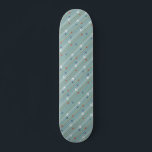 Retro Airplane Pattern Skateboard<br><div class="desc">Fasten your seatbelt. This Retro Airplane Pattern Skateboard is ready for takeoff. The design features lines of red, royal blue, and white, mid century modern airplanes flying across a steel blue background. Thin stripes of orange, lime green and gray, as well as lines of teal dots, add interest to this...</div>