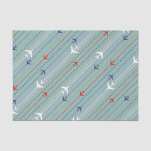 Retro Airplane Pattern Tissue Paper