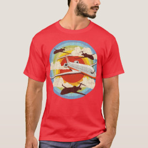 Retro Airplane Pilot Flying Vintage Aviation T-Shirt