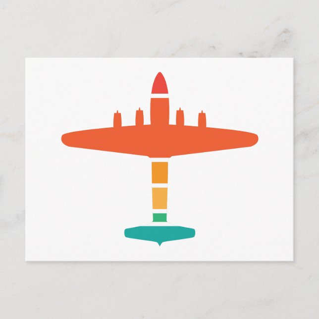 retro airplane postcard (Front)