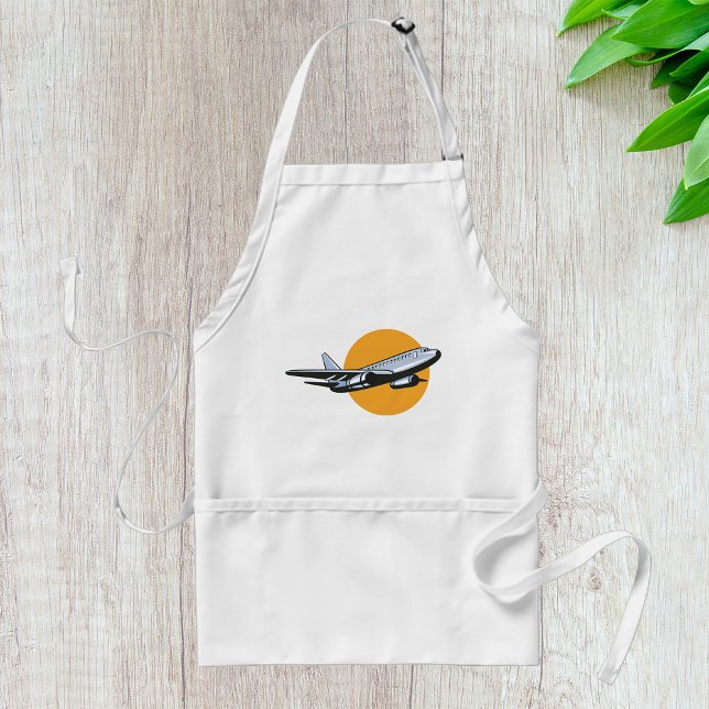 Retro Airplane Vintage Jet Travel Art Design  Standard Apron (Creator Uploaded)