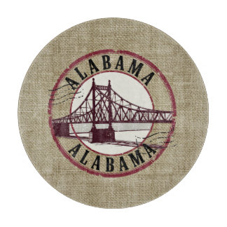  Retro Alabama Bridge Stamp  Cutting Board