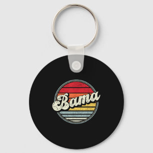 Retro Alabama Home State Cool 70s Style Sunset Men Keychain