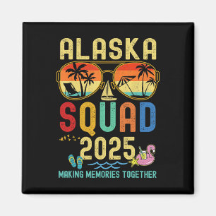 Retro Alaska Cruise Vacation 2025 Family Friends S Magnet