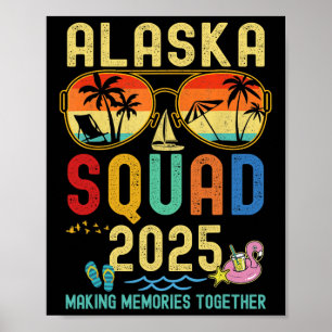 Retro Alaska Cruise Vacation 2025 Family Friends S Poster