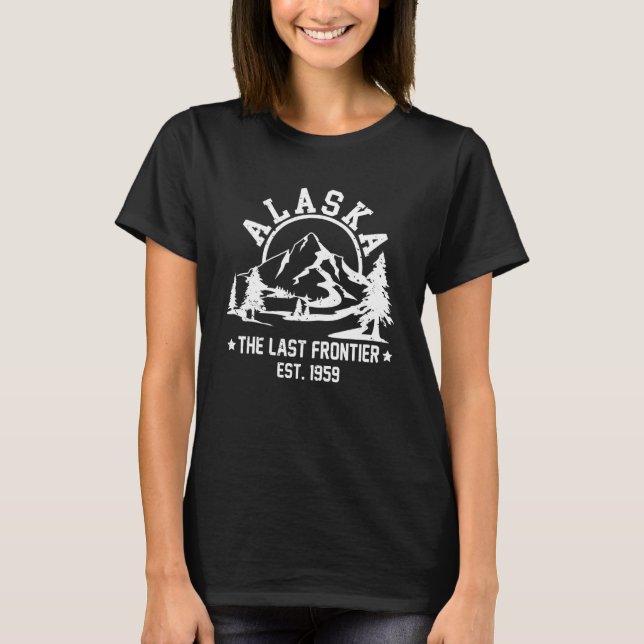 Retro Alaska Mountain Retro Alaska Hiking The Last T-Shirt (Front)