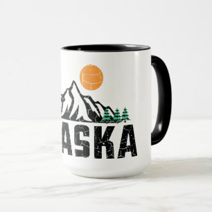 Retro Alaska Mountain Sunset Mug