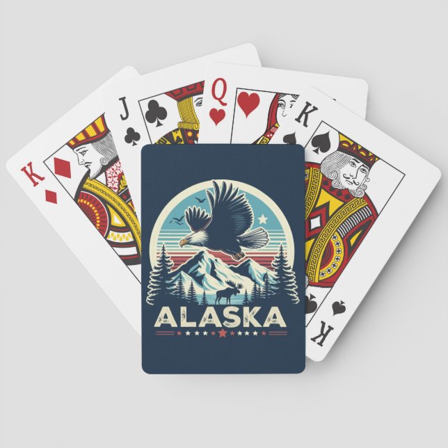 Retro Alaska Playing Cards (Back)