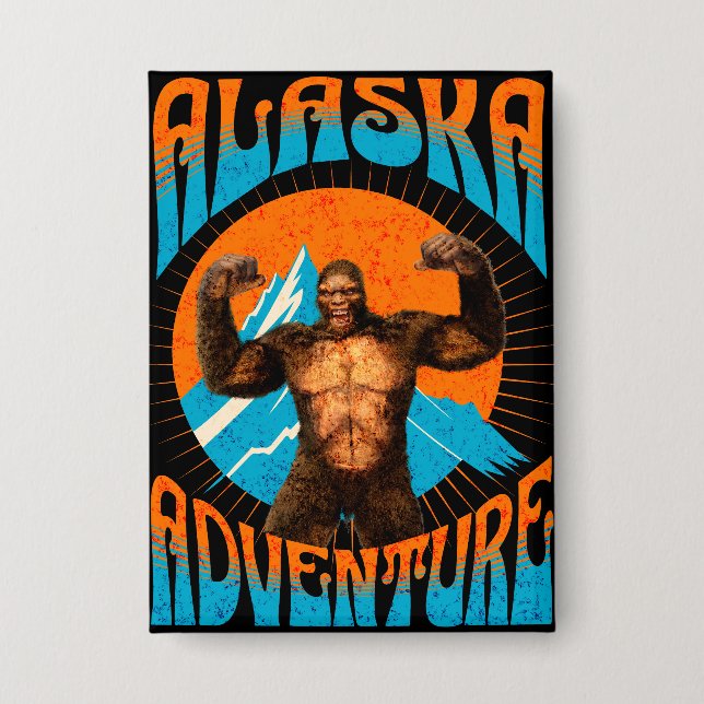 Retro Alaska Sasquatch Mountain Adventure (Front)