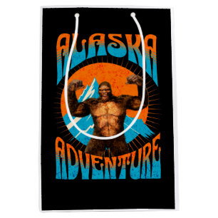 Retro Alaska Sasquatch Mountain Adventure Medium Gift Bag