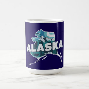 Retro Alaska Scenic Silhouette   Coffee Mug
