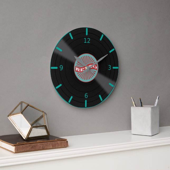 Retro Album Large Clock (Office)