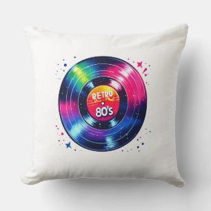 Retro album throw pillow