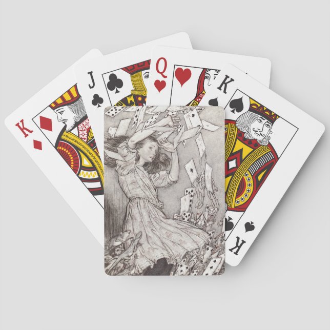 Retro Alice Falling Cards Victorian Design (Back)