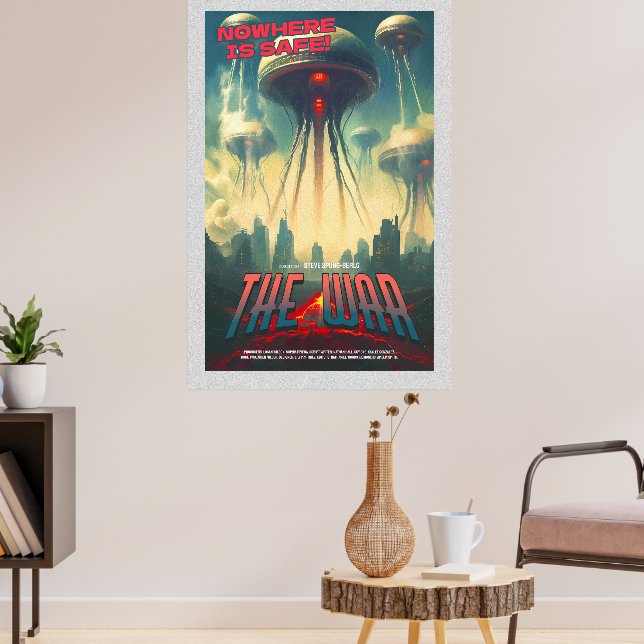 Retro Alien Sci-Fi Movie Inspired Wall Poster (Salon 3)
