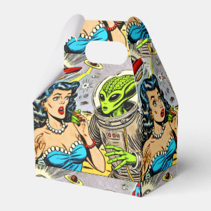 Retro Alien Science Fiction Comics Favor Box