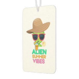 Retro Alien Summer Beach Vibes Air Freshener