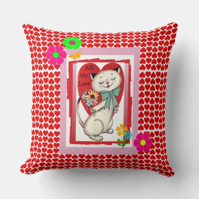 Retro "All My Love" Valentines Oreiller à Thon Kit (Recto)
