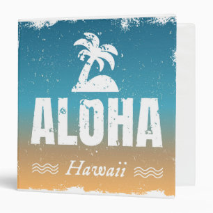 Retro Aloha Hawaii Binder