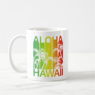 Retro Aloha Hawaii Islands Coffee Mug