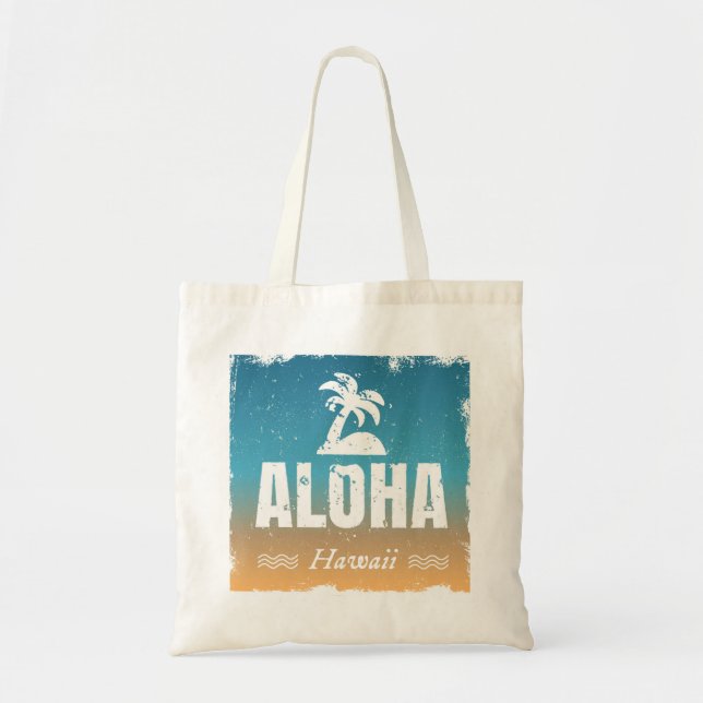 Retro Aloha Hawaii Tote Bag (Front)