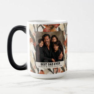 Retro Amaryllis Flower Grandpa To Be Keepsake Magic Mug