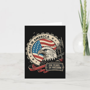 Retro America 250th Birthday Anniversary Grunge Us Card
