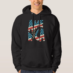 Retro America Usa Flag Lightning Bolt Patriotic 4t Hoodie
