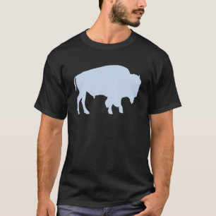 Retro American Bison Buffalo Silhouette T-Shirt