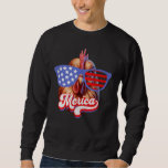 Retro American Chicken Lover Apparel for Fourth of Sweatshirt<br><div class="desc">Retro American Chicken Lover Apparel for Fourth of July 4th</div>