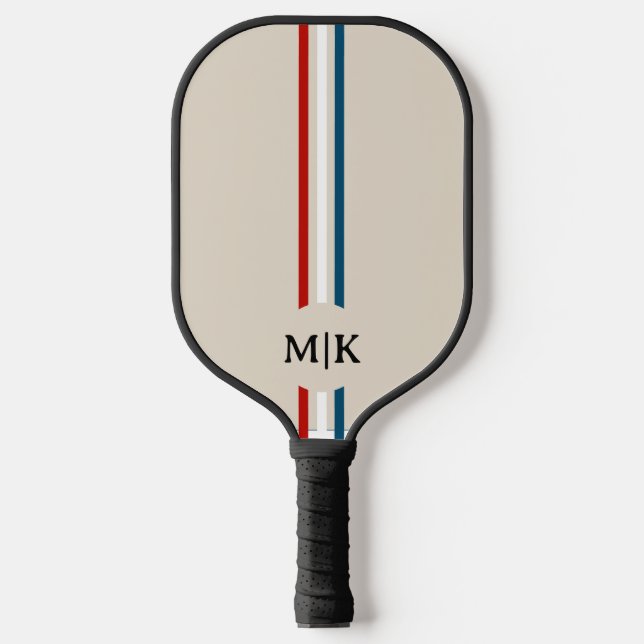 Retro American Designed Pickleball Paddle.Navy  Paddle (Front)