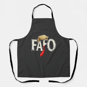 Retro American Donald Trump FAFO USA Flag Patriot Apron