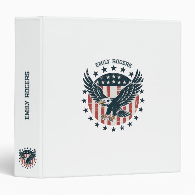 Retro American Eagle  Binder (Front/Spine)