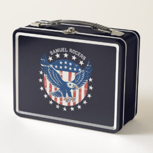 Retro American Eagle  Metal Lunch Box