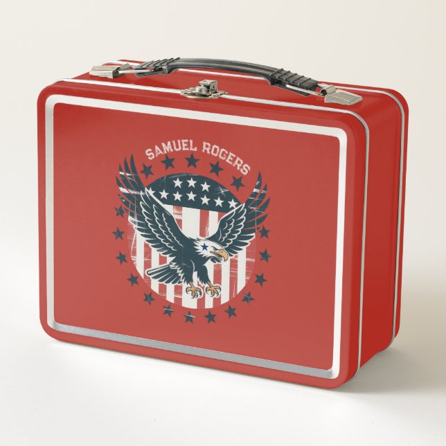 Retro American Eagle  Metal Lunch Box (Front)
