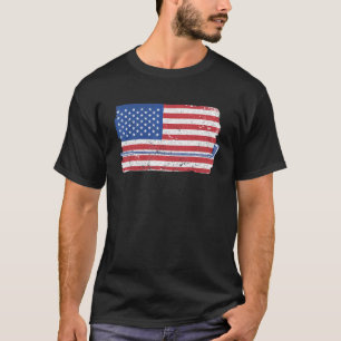 Retro American Flag I Golf Player I Golf T-Shirt