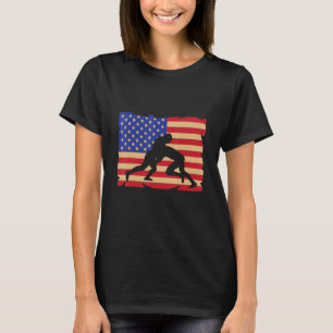 Retro American Flag Wrestling Wrestler Wrestling T-Shirt
