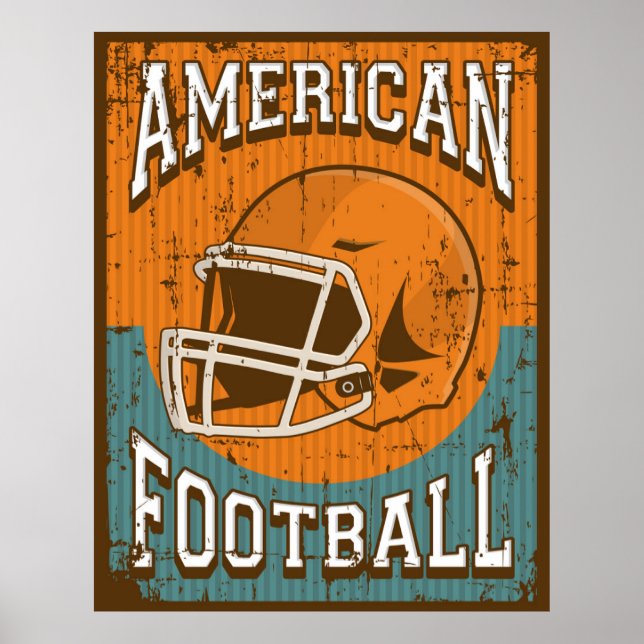 Retro American Football Poster (Front)