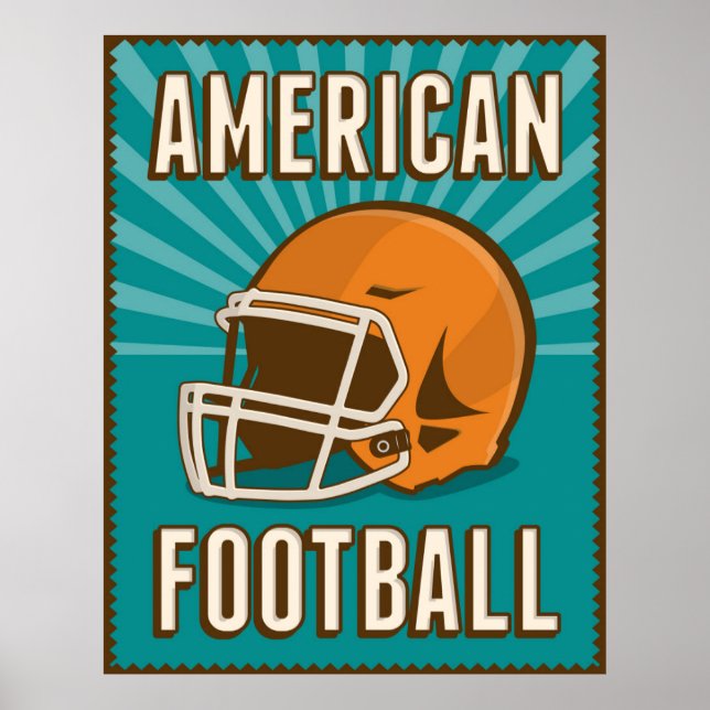 Retro American Football Poster (Front)