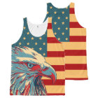 Retro American Patriotic Eagle Flag