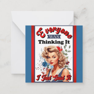 Retro American Pinup_ I Just Said It Card