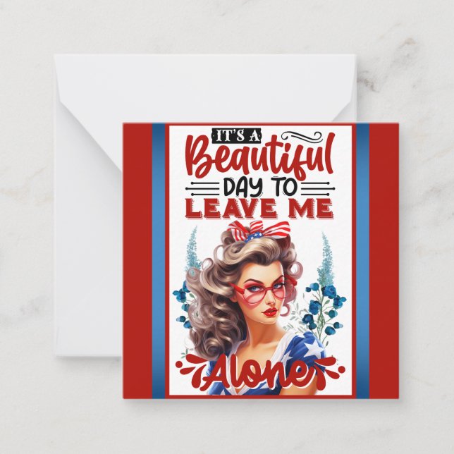 Retro American Pinup_ It's a Beautiful Day  Card (Front)