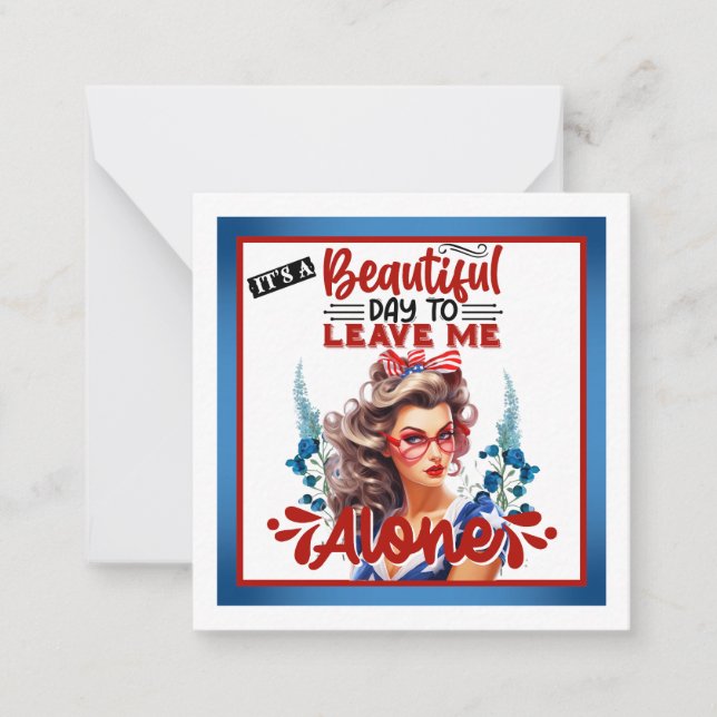 Retro American Pinup_ It's a Beautiful Day  Card (Front)