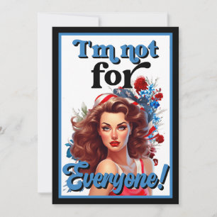 Retro American Pinup_ Not for Everyone Thank You Card