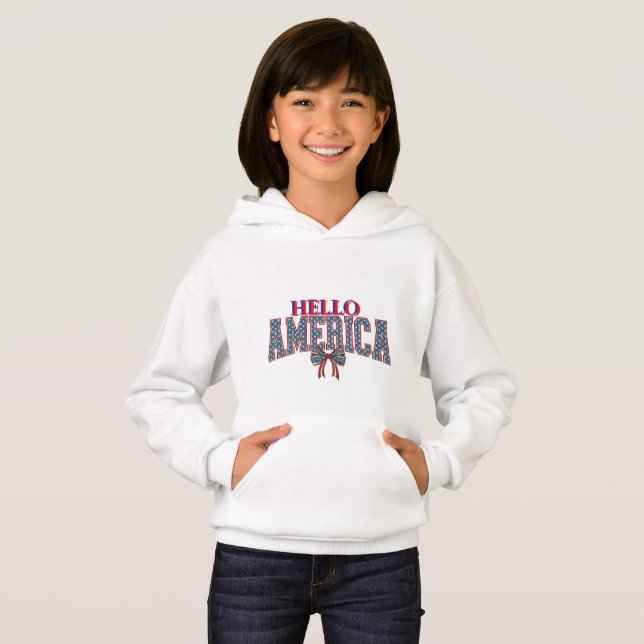 Retro American Pride Hoodie. (Front Full)